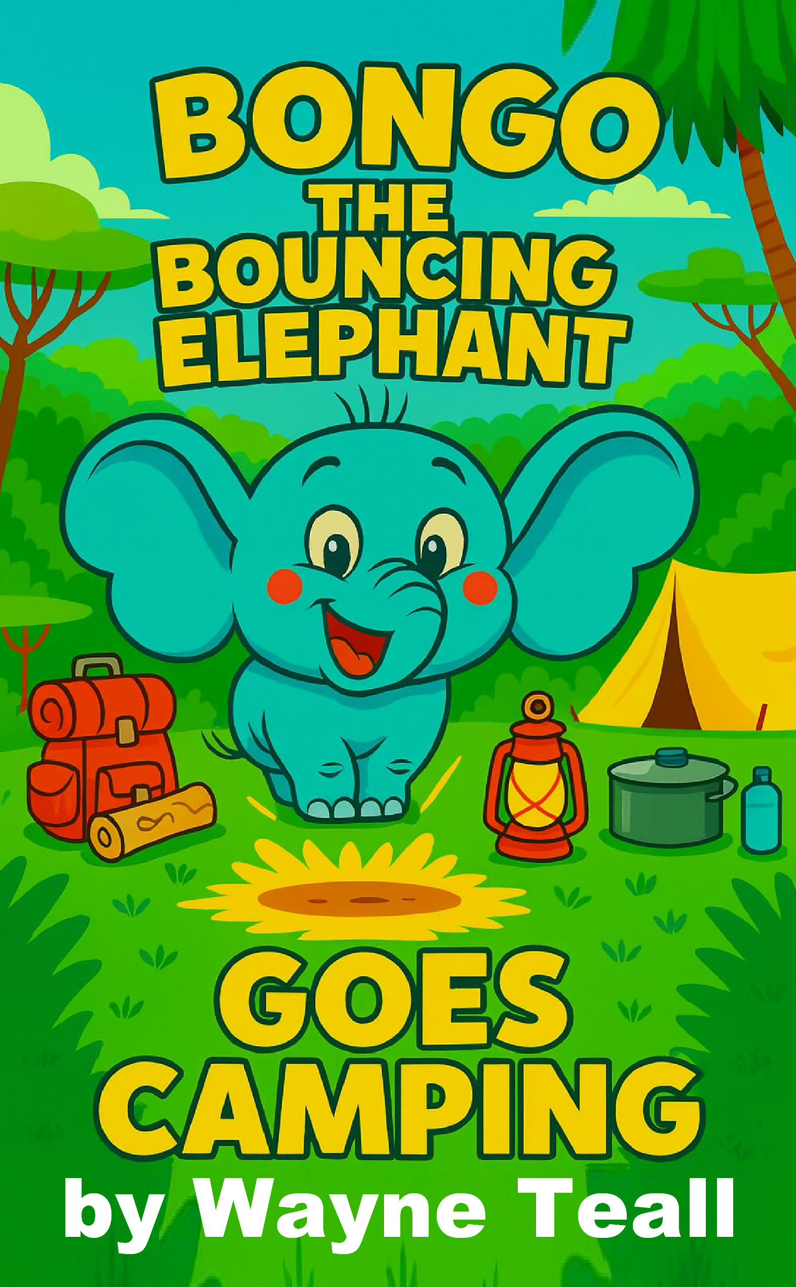 Bongo the bouncing elephant goes caming by Wayne Teall